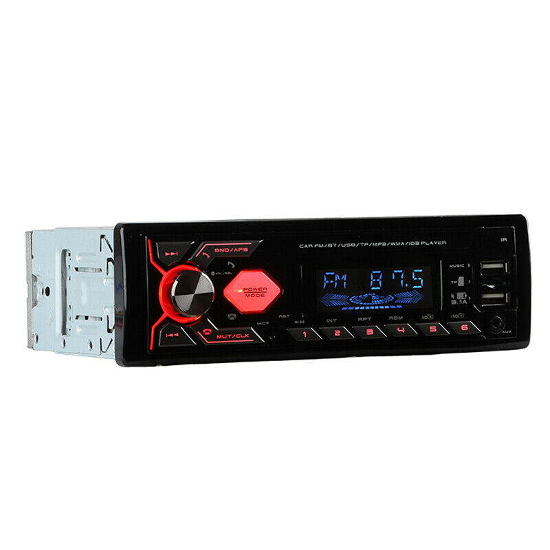 Single Din Car Stereo Radio Receiver LCD Bluetooth Audio Voice Control Media Kit