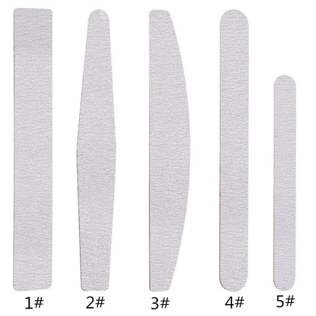 10x Nail File Buffer Adhesive Emery Board Manicure Polishing Sanding Tool 05