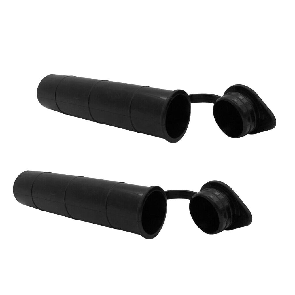 2x Black Rubber 2 "rod Holder Rack Insert Tube Protector Replacement