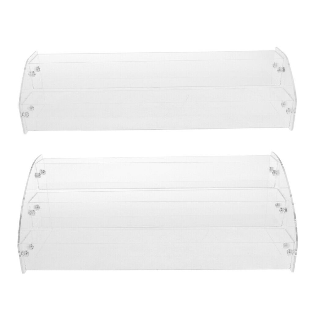 2Sets Multi-Layer Acrylic Sunglasses Display Stands Nail Polish Bottle Racks