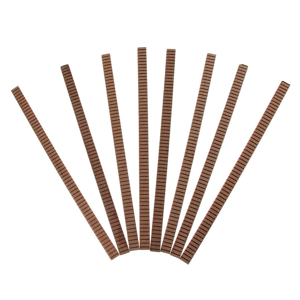 8pcs Guitar Binding Inlay Strip Wood Guitar Fret Edge Strip Guitar Parts