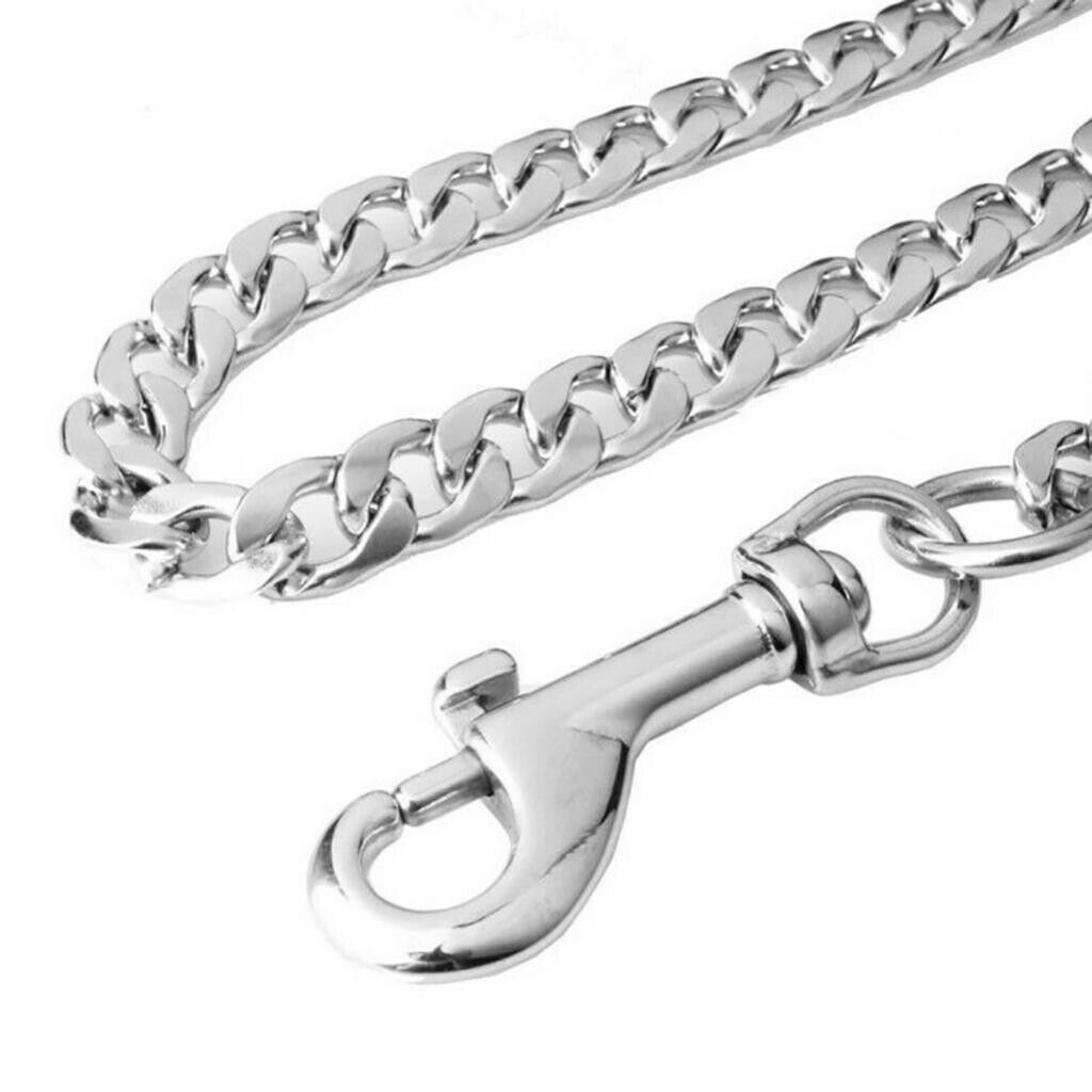 Dog Chain Leather for Small Medium Large Breeds - Obedience Training Slip Collar
