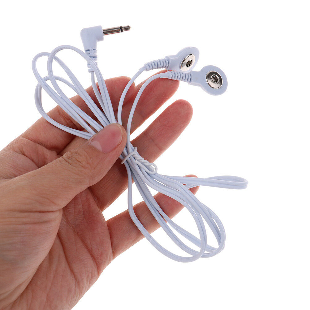 Electrode Lead Wires Jack DcHead 3.5Mm Snap Replacement Tens Unit Cable 2-.l8