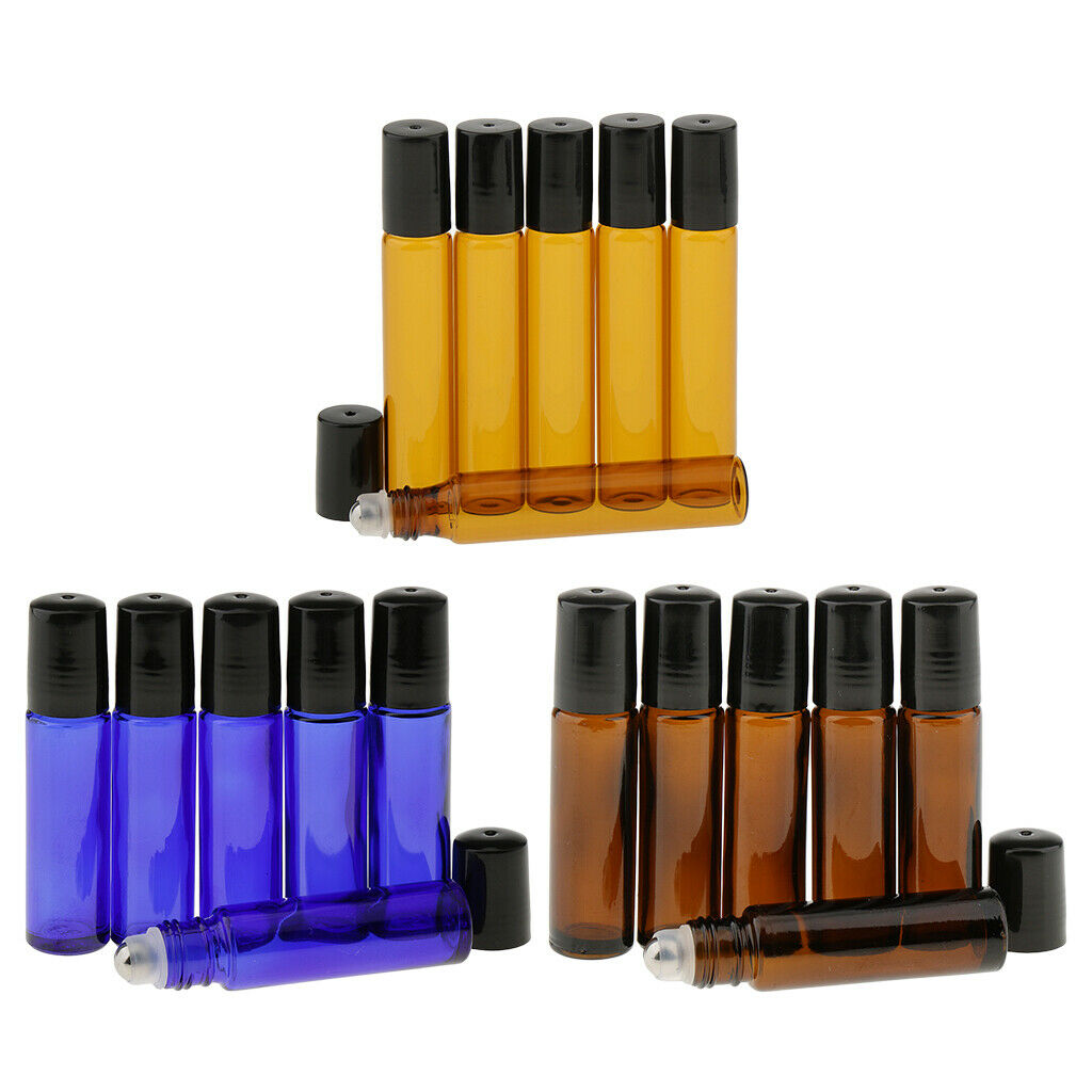 Set of 3 10ml Empty Travel Bottles Tubes Containers for Oils Aromatherapy
