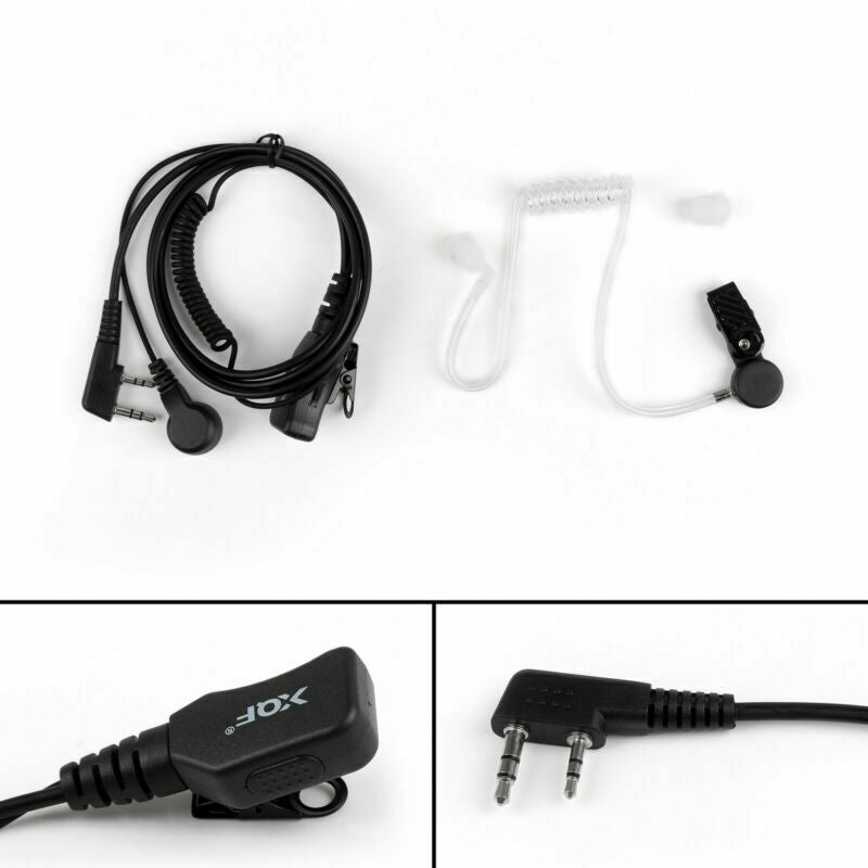 1x 2 Pin Covert Acoustic Air Tube Headset For Kenwood TK-3107 BaoFeng Radio  AT2