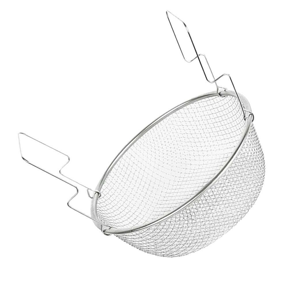 18cm & 23cm Durable Stainless Steel Kitchen Strainer Basket Kitchen Colander