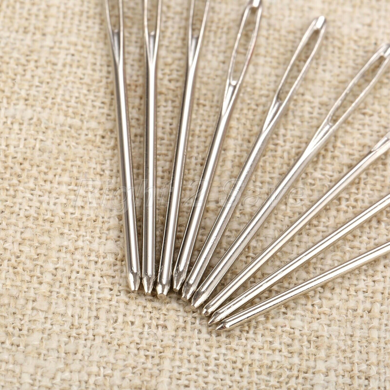 9pcs Large-eye Stainless Steel Sewing Cross Stitch Blunt Needles 3 Size +Bottle
