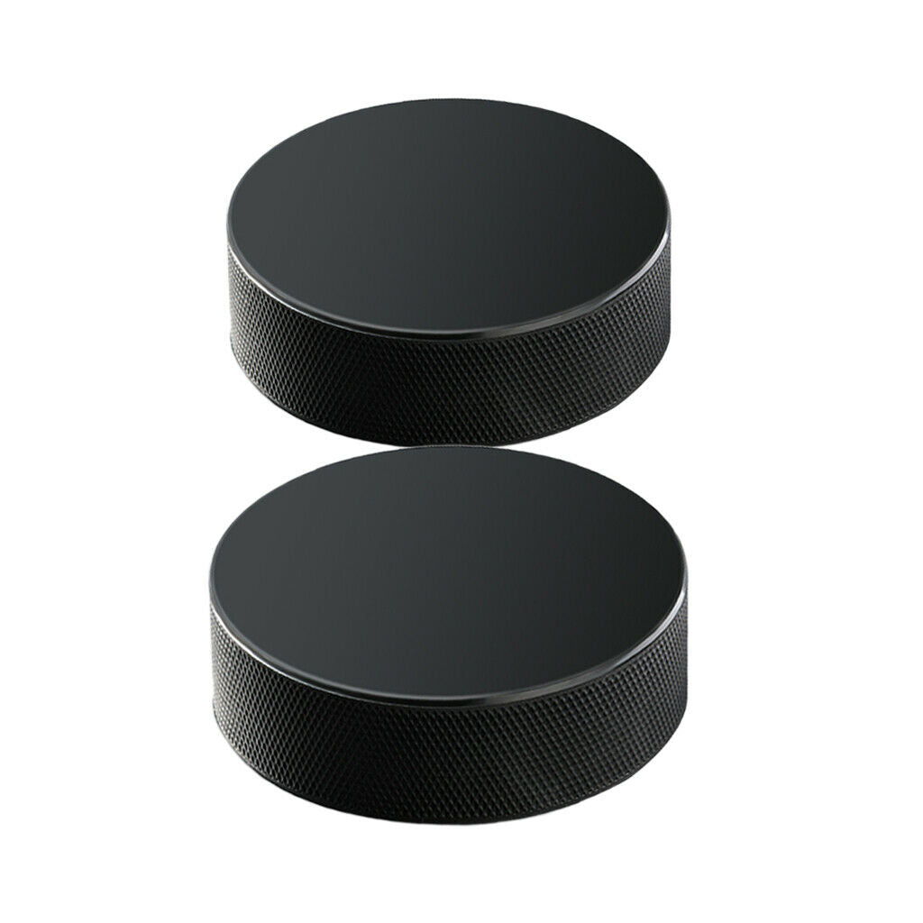 2Pcs Ice Hockey Pucks Rubber Standard Ï†7.5cm Hockey Balls for Beginners