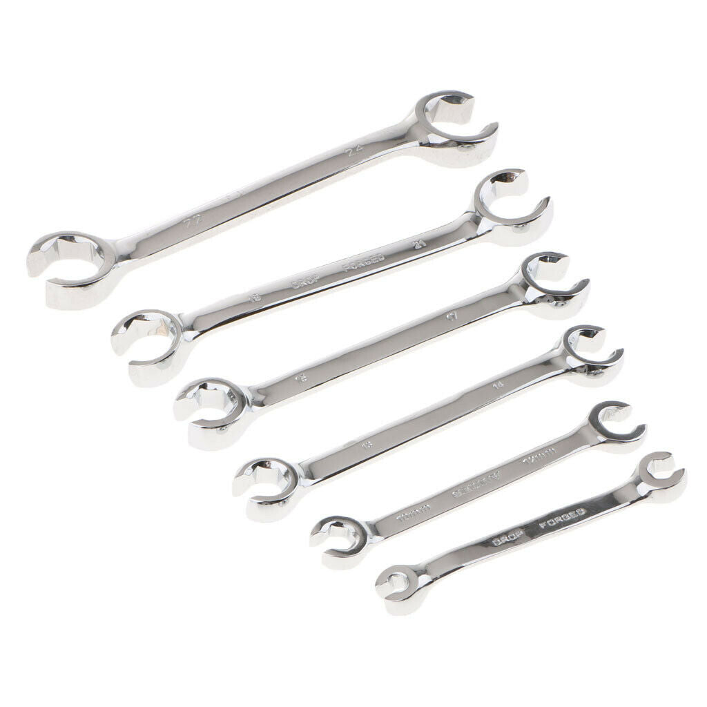 Open Spanner Flare Nut Wrench 6x8mm 10x12mm 13x14mm 15x17mm 19x21mm 22x24mm