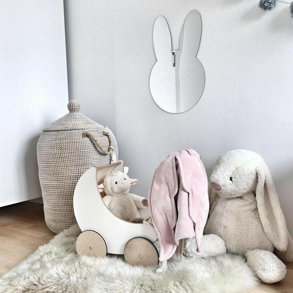 Shatterproof Child-safe Acrylic Rabbit Mirror Bedroom Bathroom Mirror S