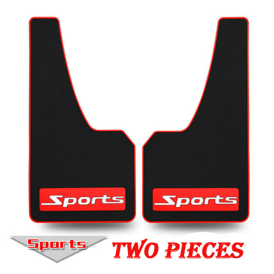 2PCS Sport Styling Mud Flaps Splash Guards Fender Mudflaps Soft Rubber Black