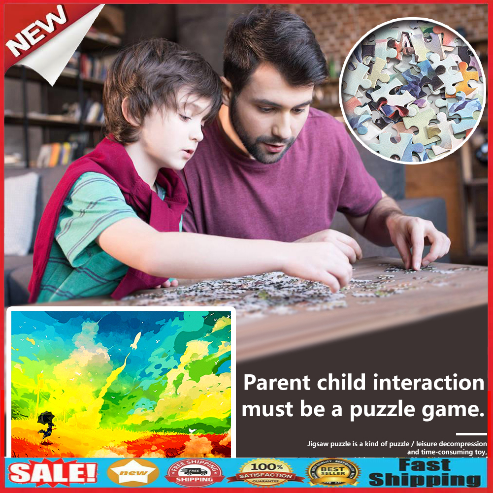 1000pcs DIY Flying Boy Picture Puzzle Educational Learning Assembling Toys @