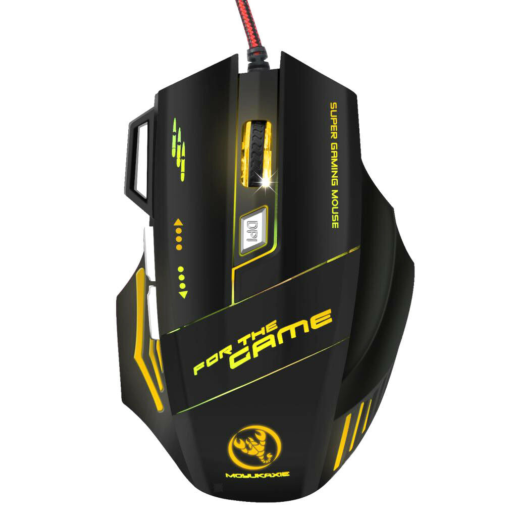 5500DPI USB Wired Gaming Mouse 7Buttons Opitical Ergonomics Laptop PC Mice