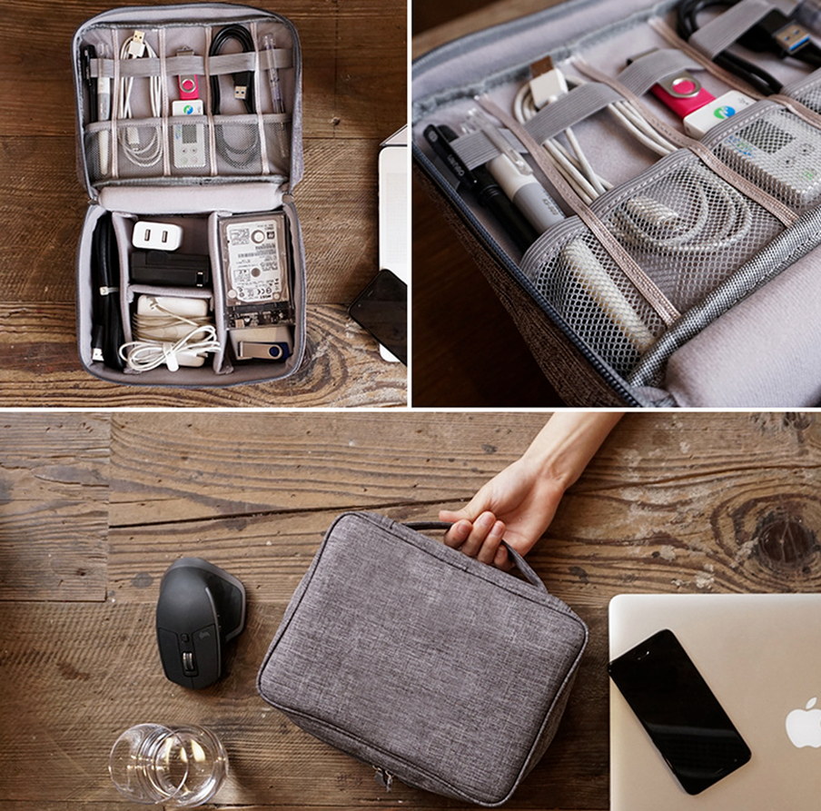 Travel Accessory Bag Portable Digital Small Tools Organize zipper 24.5*18*10cm s