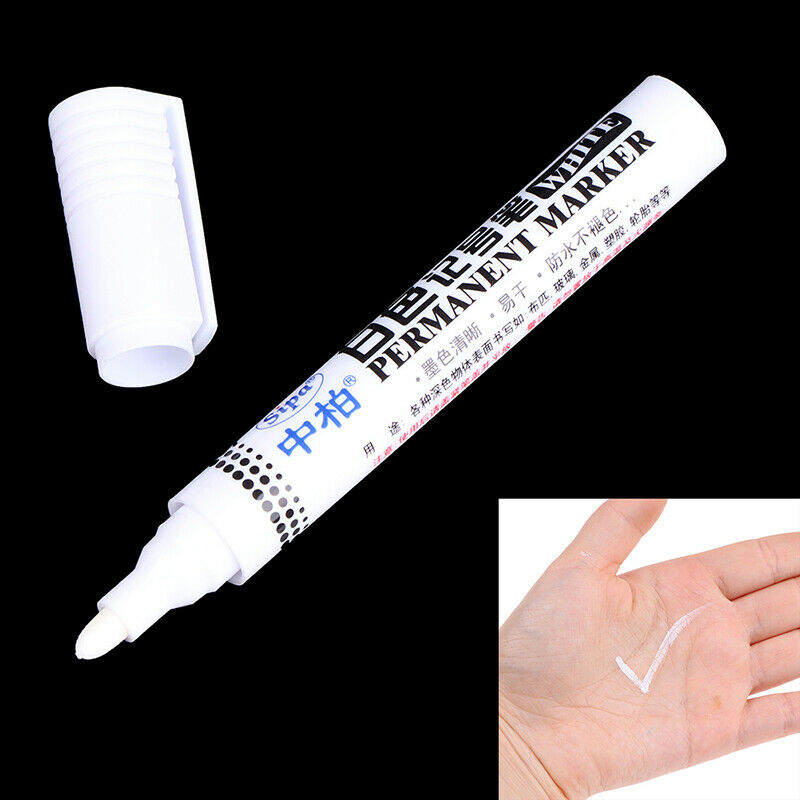 5pcs SM389 White Marker Pen Permanent For Metal Metallic Pen Craftwork Su.l8