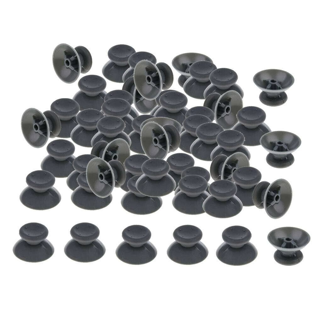 50Pcs Grey Thumbstick for   Controller Analogue Button Grip Stick