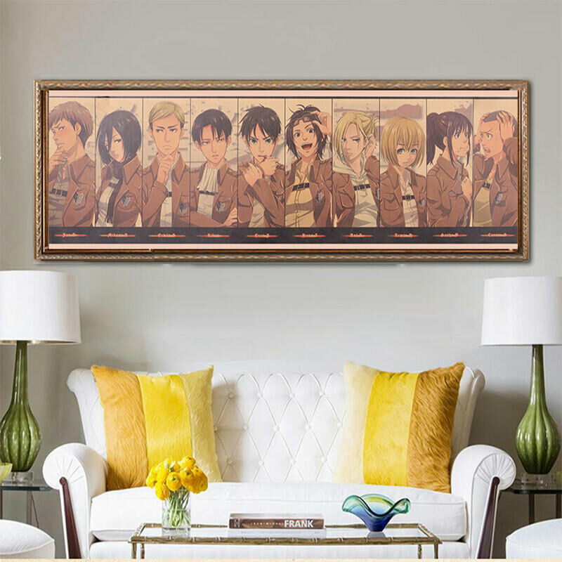 Character Collection Poster Cartoon Anime Kraft Paper Wall Stick.l8
