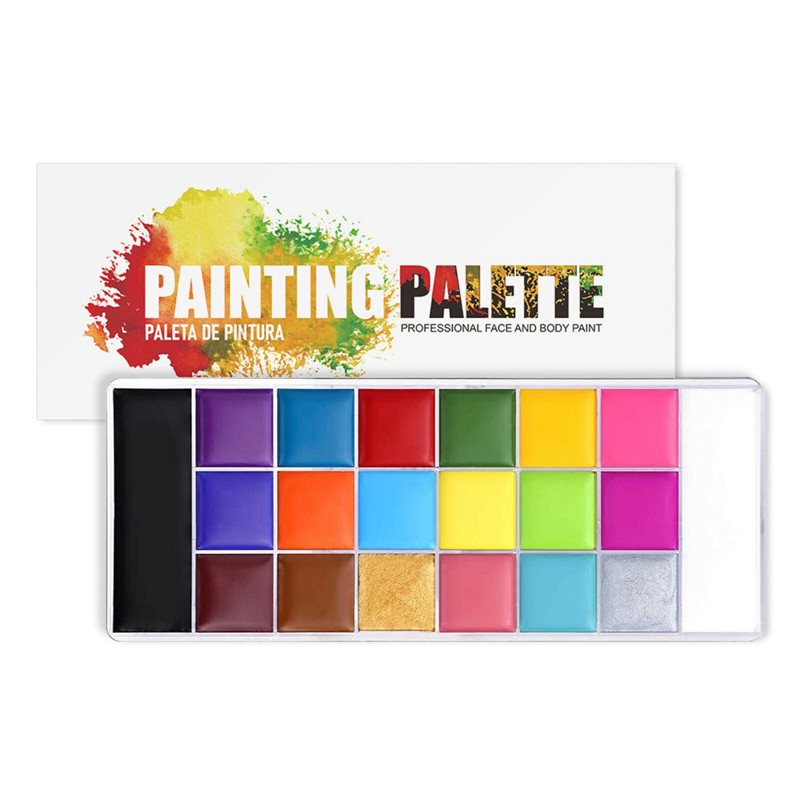 Face Body Paint Theatre Palette Halloween Facepaint Kit Paints Body Art