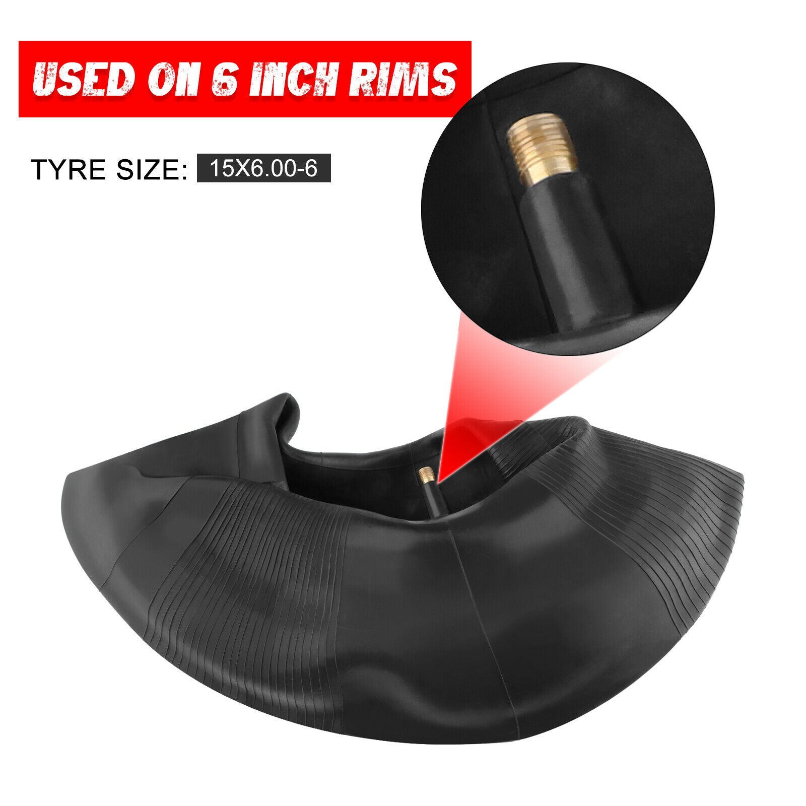 Tire Inner Tube 15x6.00-6, 15-6.00-6,15x6.00x6,15x600-6 TR13 for Lawn Mower