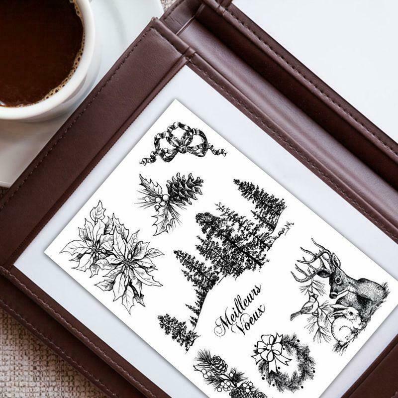 Woods Deer Silicone Clear Seal Stamp DIY Scrapbook Embossing Photo Album Decor
