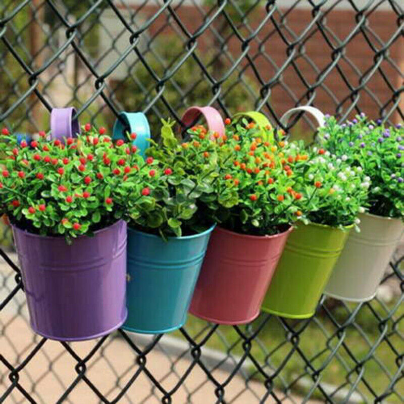 Hanging Flower Pots Hook Wall Pots Garden Pots Balcony Planters Met.l8