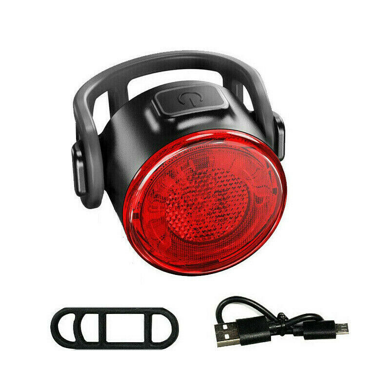 LED Bike Bicycle Front + Rear Lights USB Rechargeable Waterproof Cycling Camp
