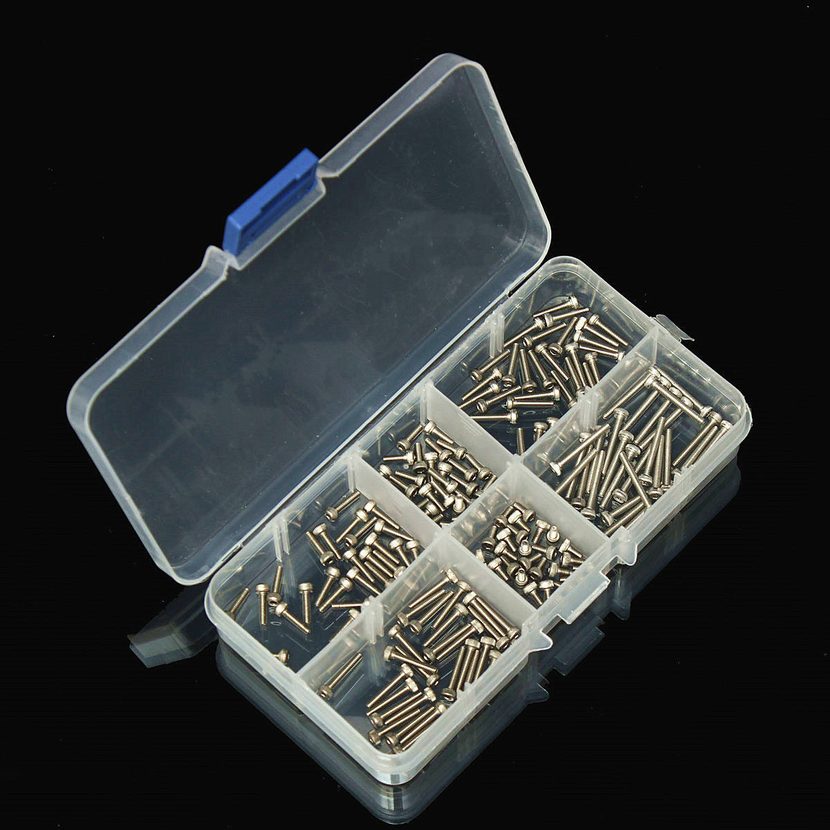 180PCS M2 Stainless Steel Hex Socket Head Cap Screw Kit Box Accessories M2×16mm