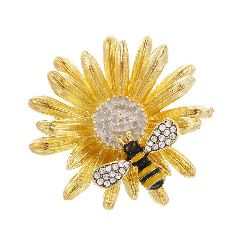 Fashion Daisy Honeybee Brooch Pin Collar Badge Corsage Jewelry Women AccessoA Rf