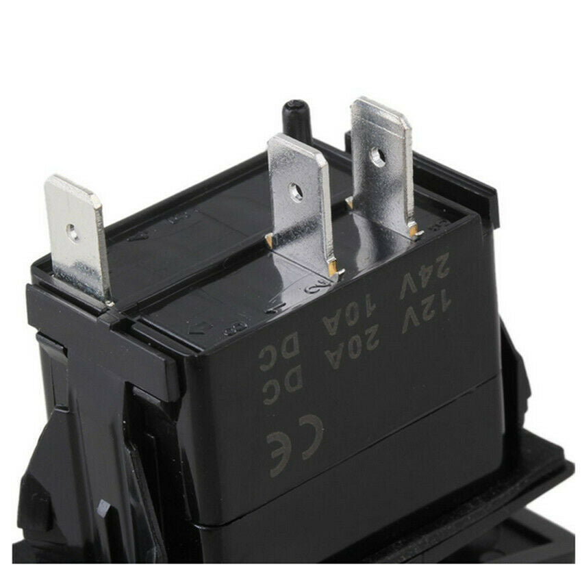 5X HS Blue LED Light Waterproof Boat Car Rocker Switch 3PIN ON-OFF 12-24V