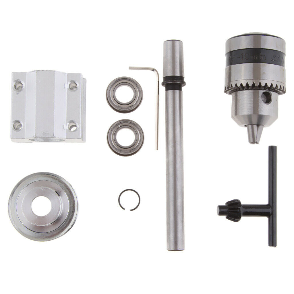 DIY Micro Bench Drill Spindle Assembly No Power Spindle with B12 Drill Chuck