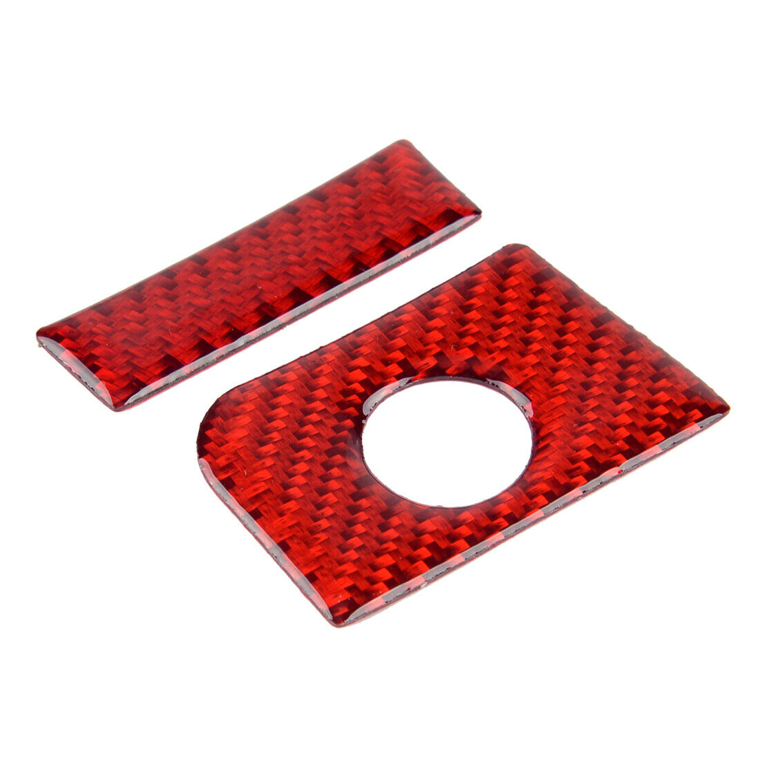 Carbon Fiber Style Armrest Box Co-pilot Cover Trim Fit for Ford Mustang 15-19 An