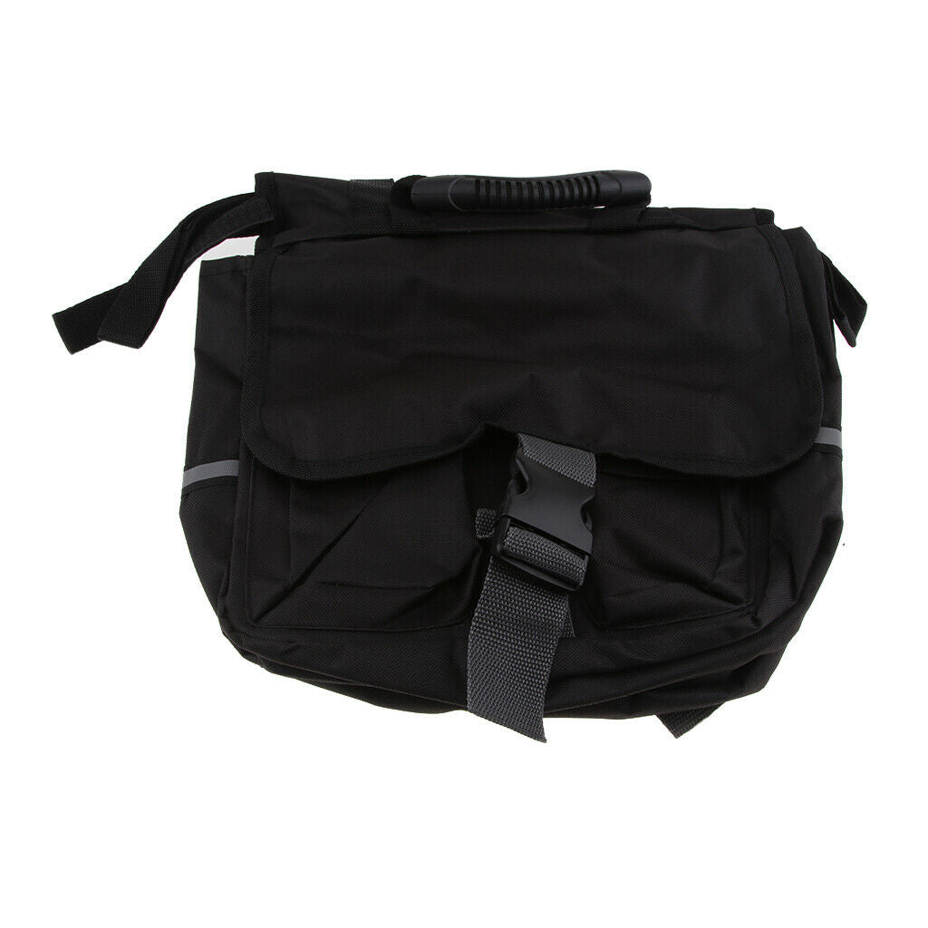 Mototrcycle Rear Rack Bag Double Panniers Bicycle Seat Saddlebag Cargo Trunk