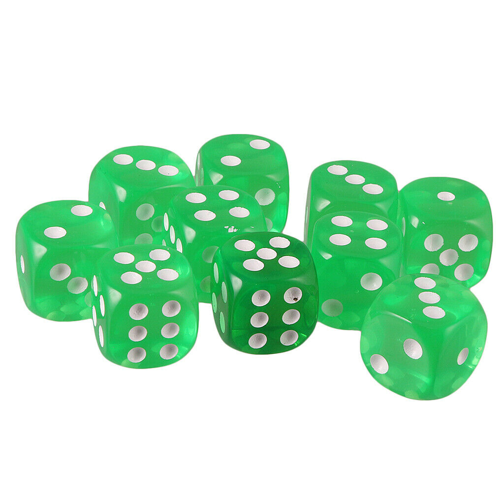20PCS Acrylic Six Sided D6 Dice for D&D TRPG Party Board Game Toys