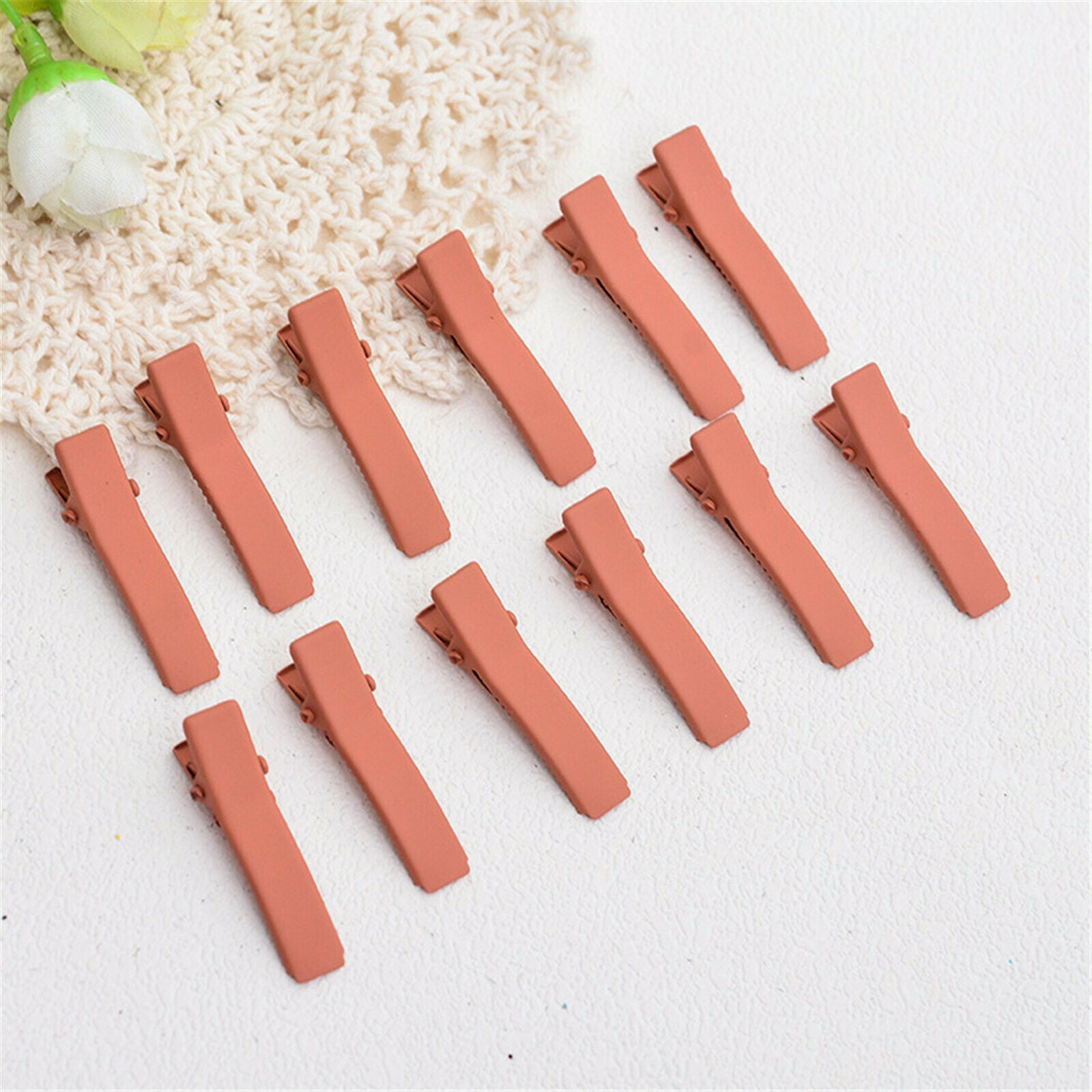 10PCS Mixed Candy Color Plated Simple Style Hair Clip Barrette Hairpin Headwear