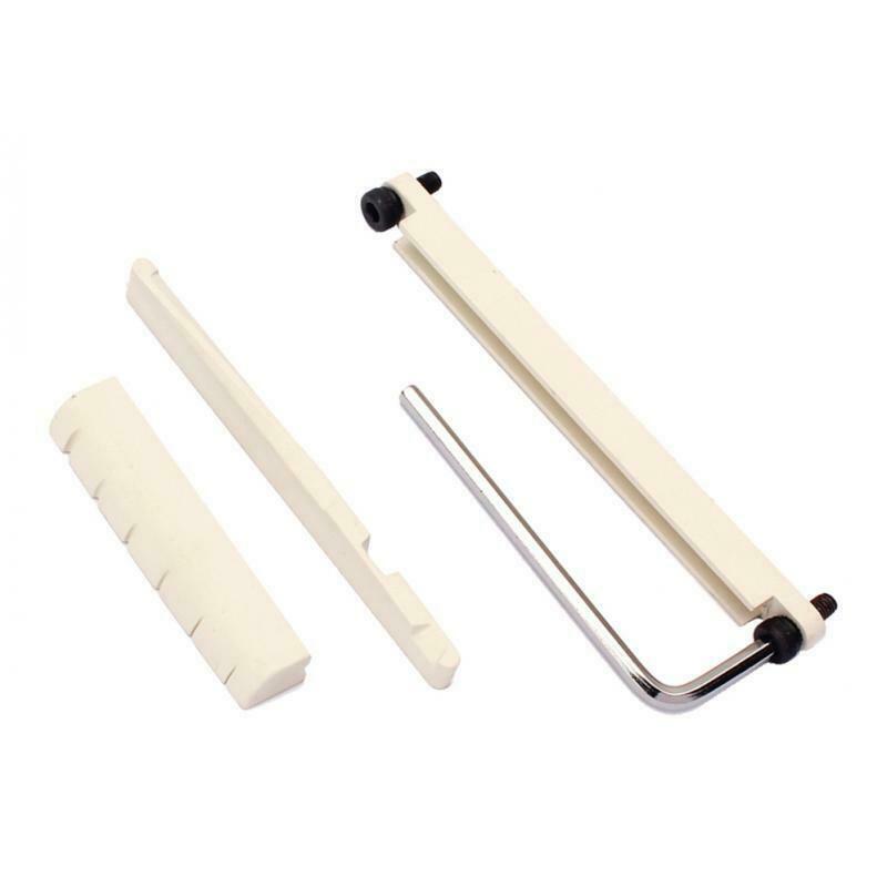 Guitar Bridge Replacement Bone Nut w/ Truss for Acoustic Folk Guitar Beige