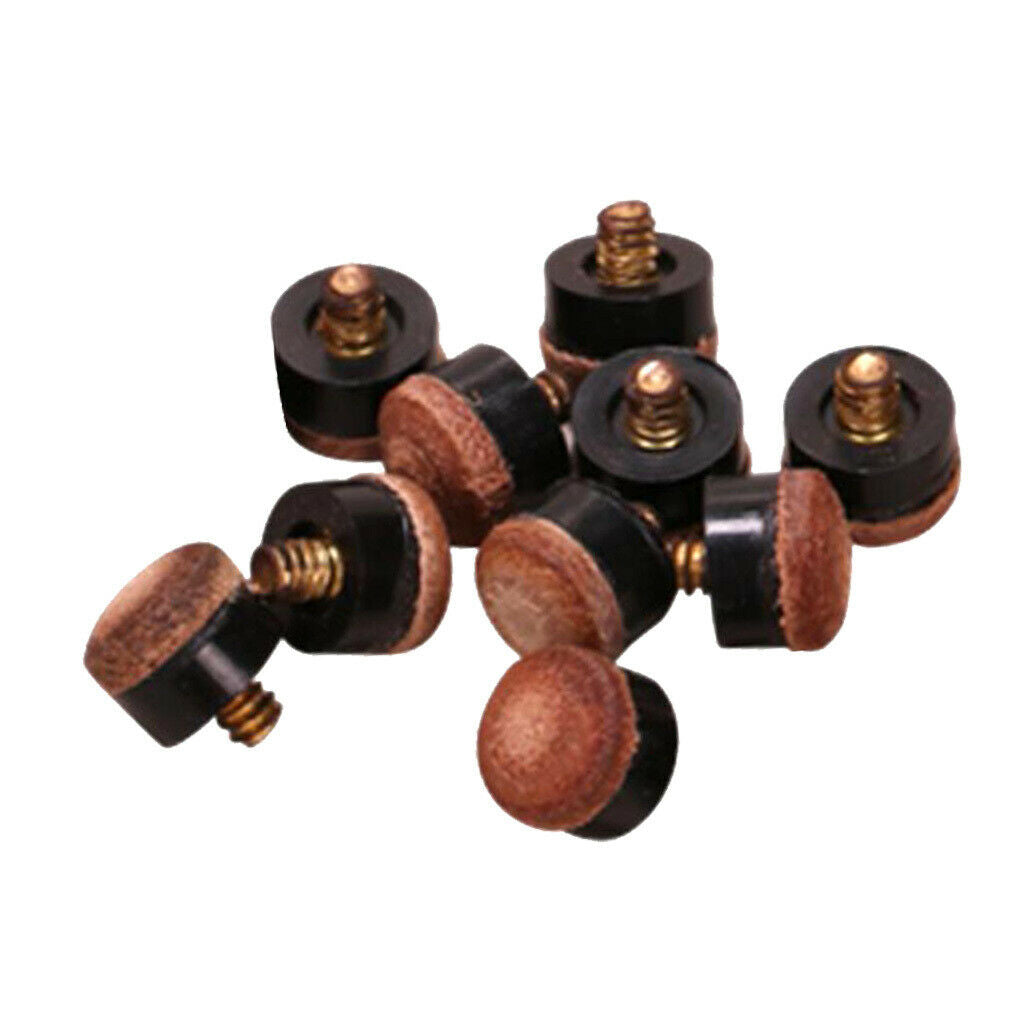 Durable 50 Pieces 12mm Billiards Screw-on Pool Cue Replacement Repair Tips