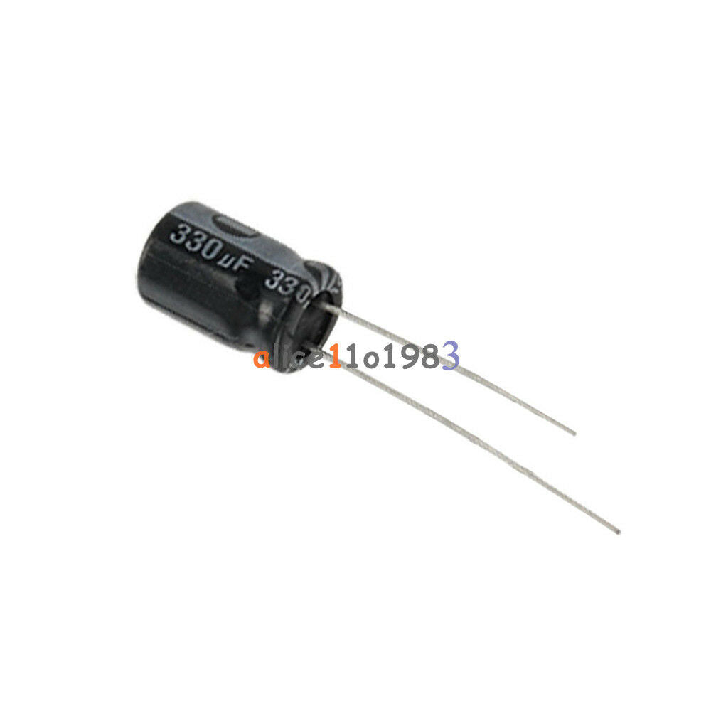 10PCS 330uF 25V 105C 8mm×12mm 8x12mm Radial Electrolytic Capacitors