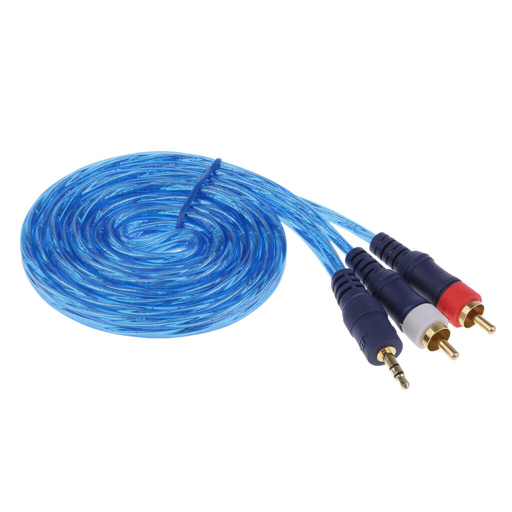 3.5mm Male to 2 RCA Male AUX Audio Cable for TV MP3 IPOD Audio Player 1.5m
