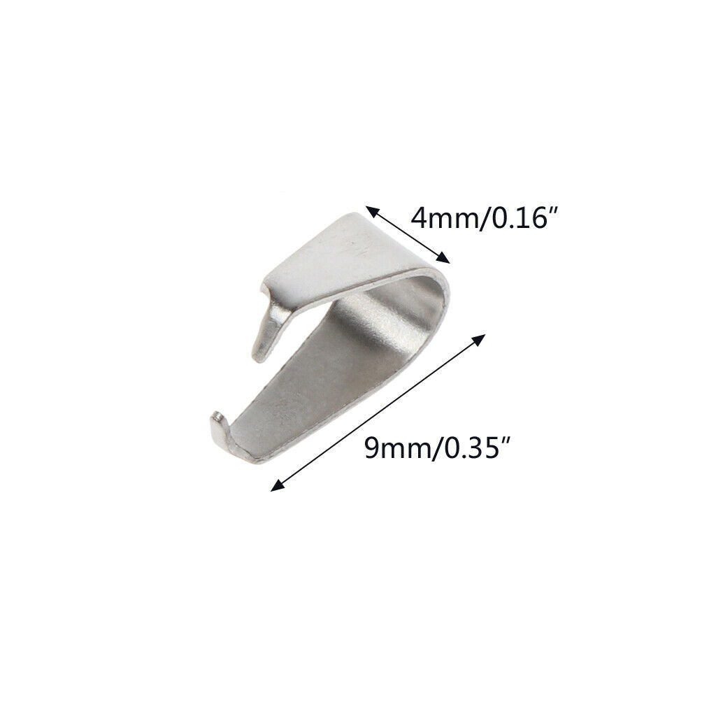 60Pcs Pinch Clip Bail Clasp Dangle Charm Bead Pendants Connectors Jewelry Making