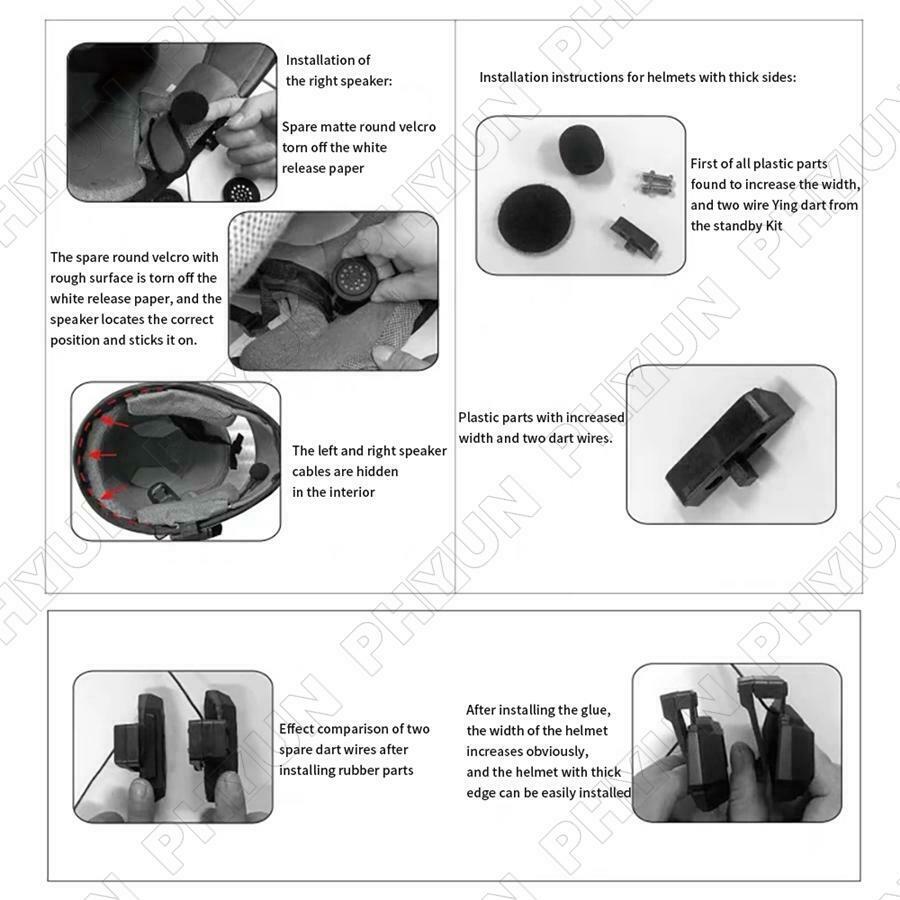 New Motorcycle Helmet Headset Earphone Wireless Bluetooth Headphone Rechargeable