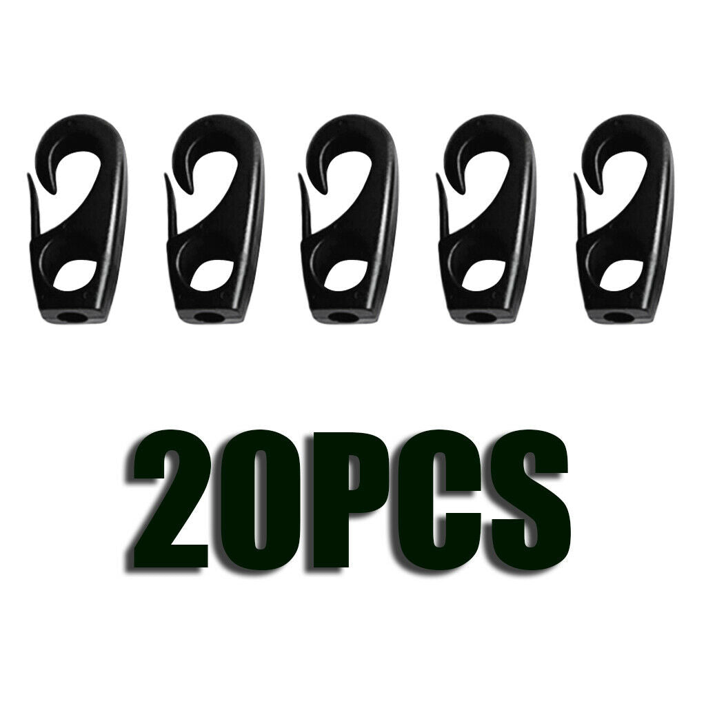 20Pieces 7mm Elastic Shock Cord Bungee Rope Hook for Kayak Paddle Rod Leash