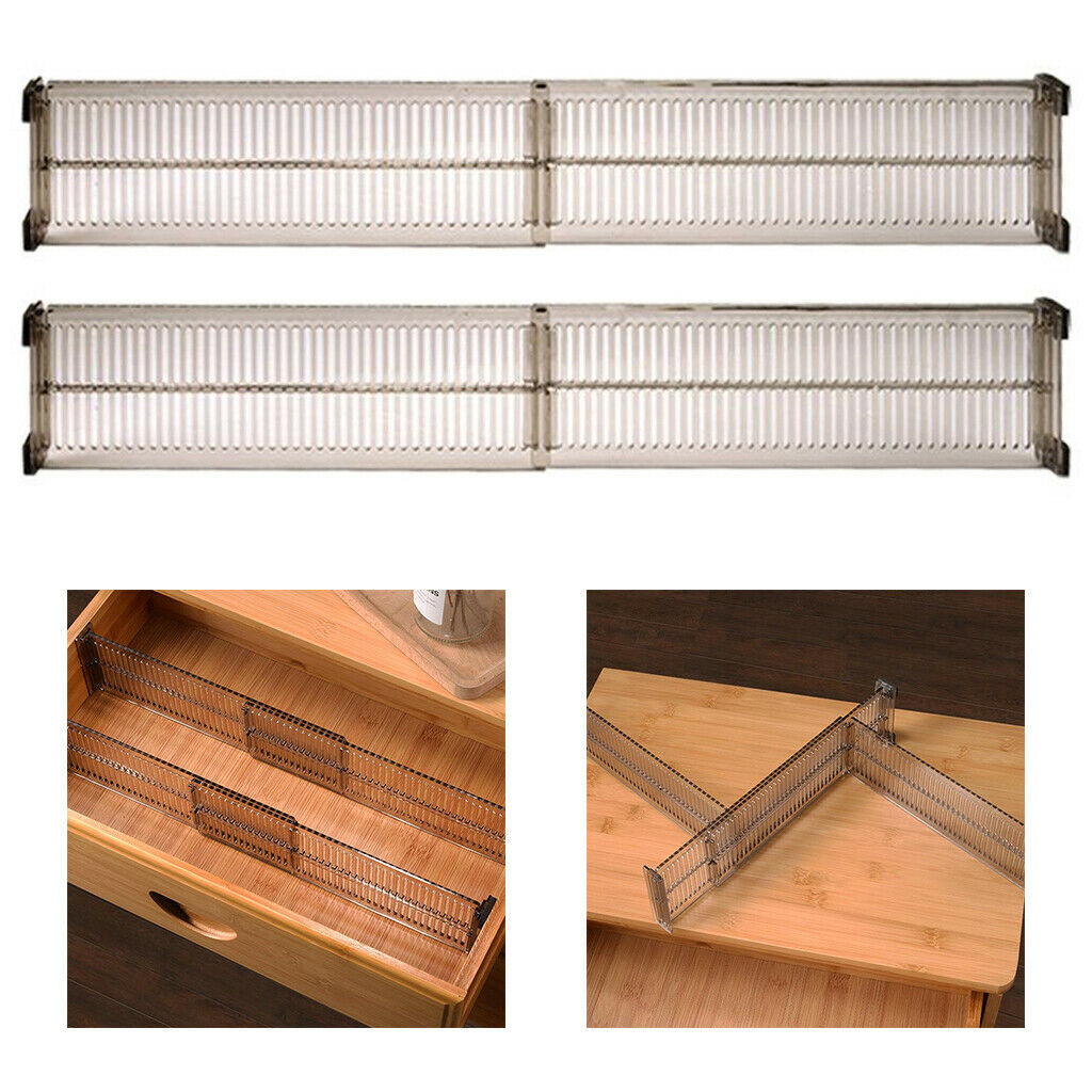 Set of 2 Drawer Divider Partition Dresser Dividers Organizer for Kitchen