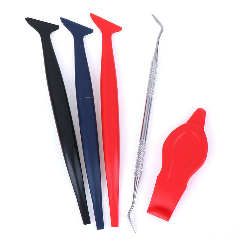 5x Car Stickers Corner Decorate Scraper Tint Application Gasket Micro Squeeg.DD