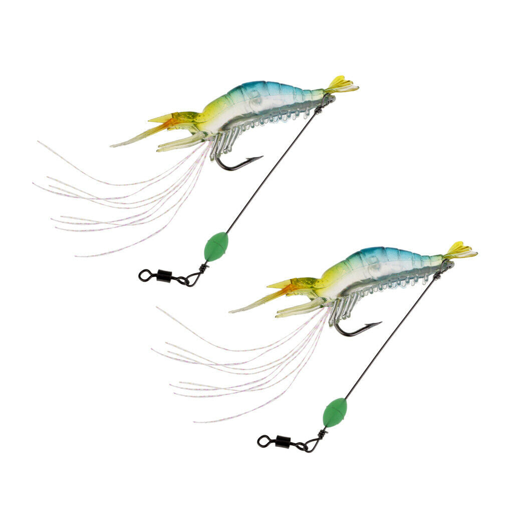 12pcs Soft Lures Shrimp Bait Set, Freshwater/ Saltwater, Trout Bass Salmon