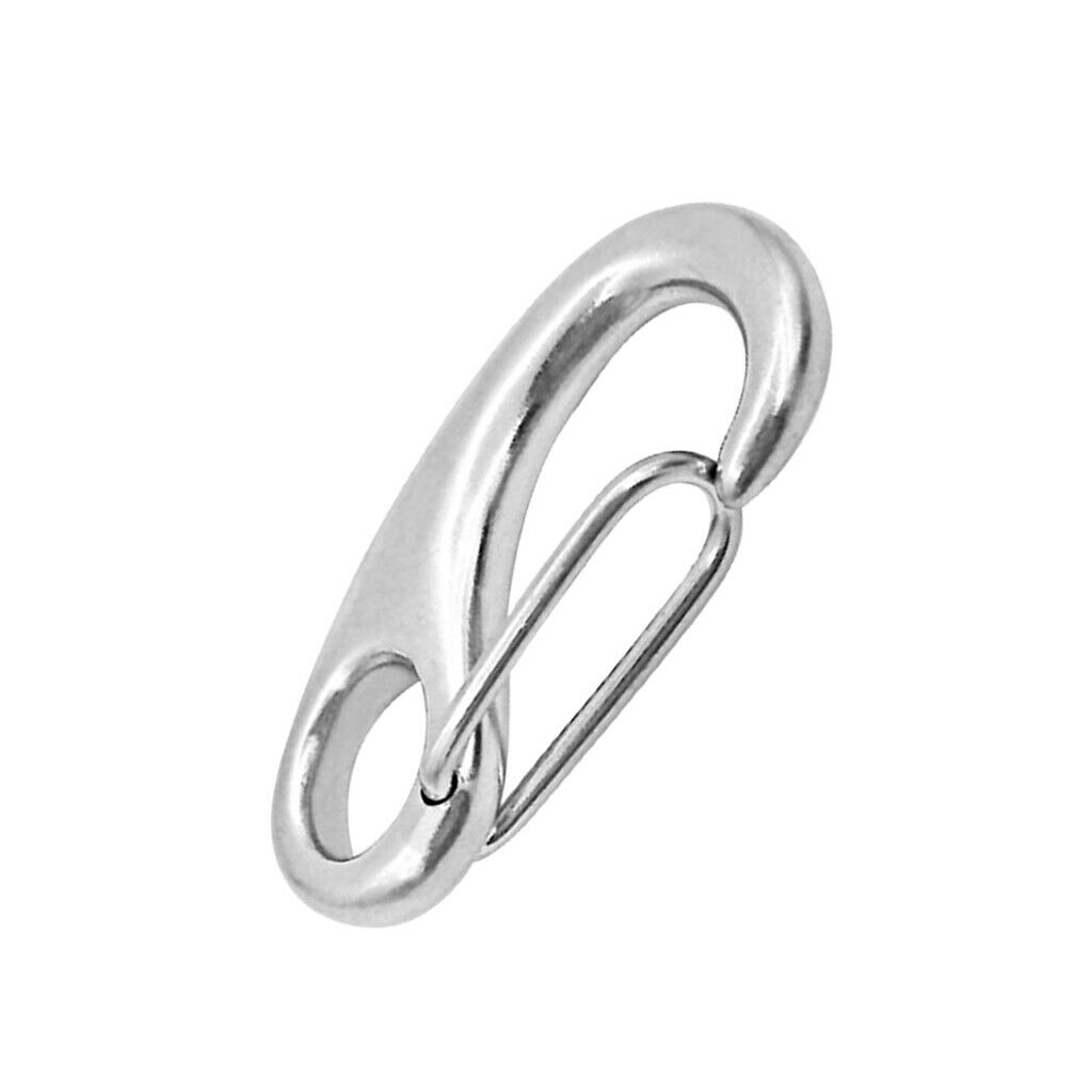Carabiner Spring Snap Hook Clip Egg Shaped Keychain Camping Hiking