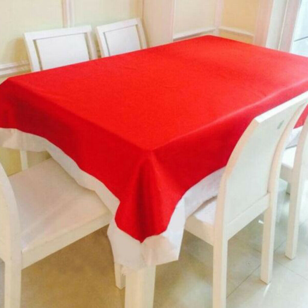 Christmas Table Cloth Rectangle Tablecloth Cover Home Decor Red 132 x 178cm