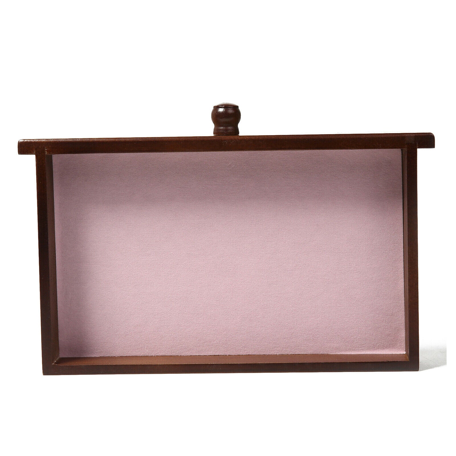 Soft Lining Wooden Jewelry Storage Box for Watches Bracelet Earrings 2 Tier