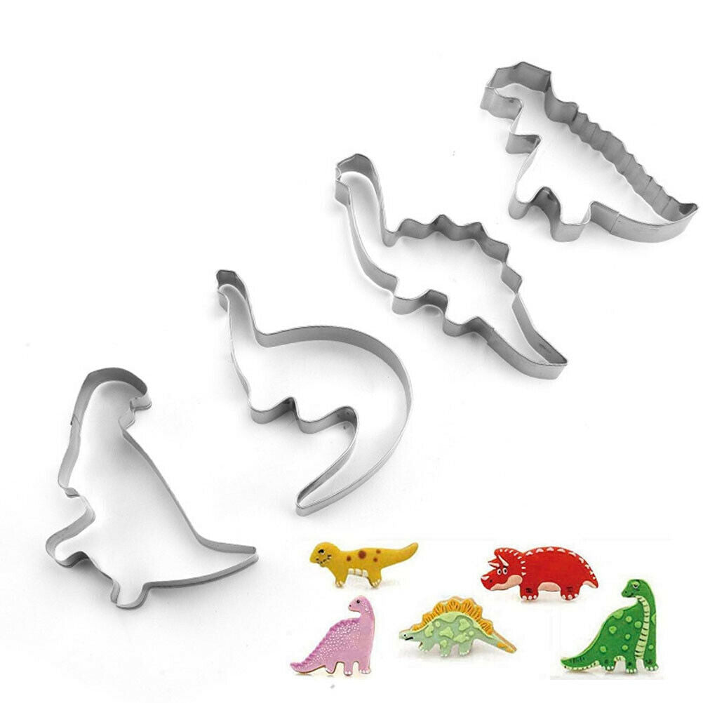 4Pcs/set Dinosaur Shape Cookies Cake Mould Mold Cookie Cutter Baking Mold Tools