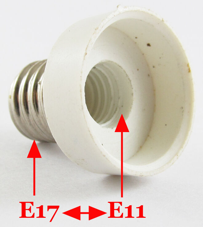 100x  Base LED Light Bulb Adapter Holder Socket Converter E17 Male to E11 Female
