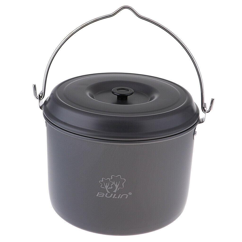 Large Capacity Camping Hiking Hanging Pot Outdoor Stockpot Soup Pot 235mm
